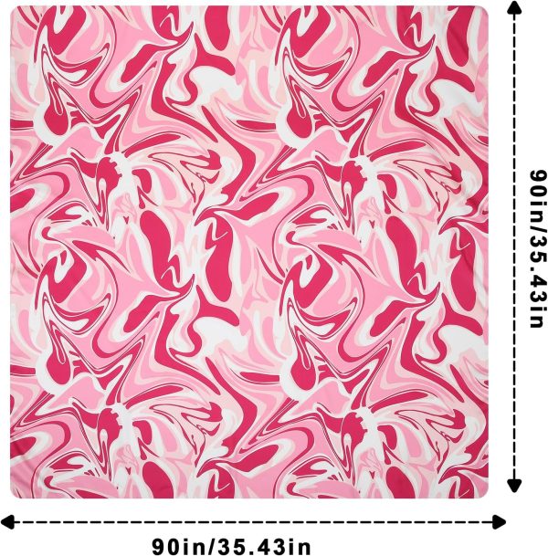 35” Silk Scarf for Women Large Head Scarf Square Hair Scarf Satin Hair Bandana Printed Silk Sleeping Head Wrap - Image 2