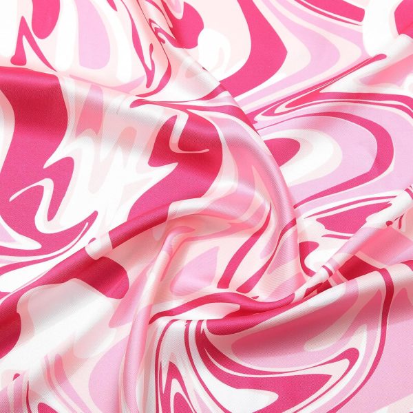35” Silk Scarf for Women Large Head Scarf Square Hair Scarf Satin Hair Bandana Printed Silk Sleeping Head Wrap - Image 4