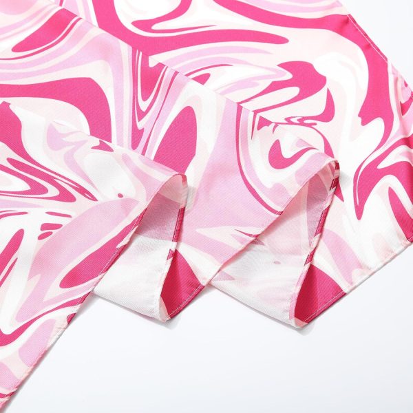 35” Silk Scarf for Women Large Head Scarf Square Hair Scarf Satin Hair Bandana Printed Silk Sleeping Head Wrap - Image 5